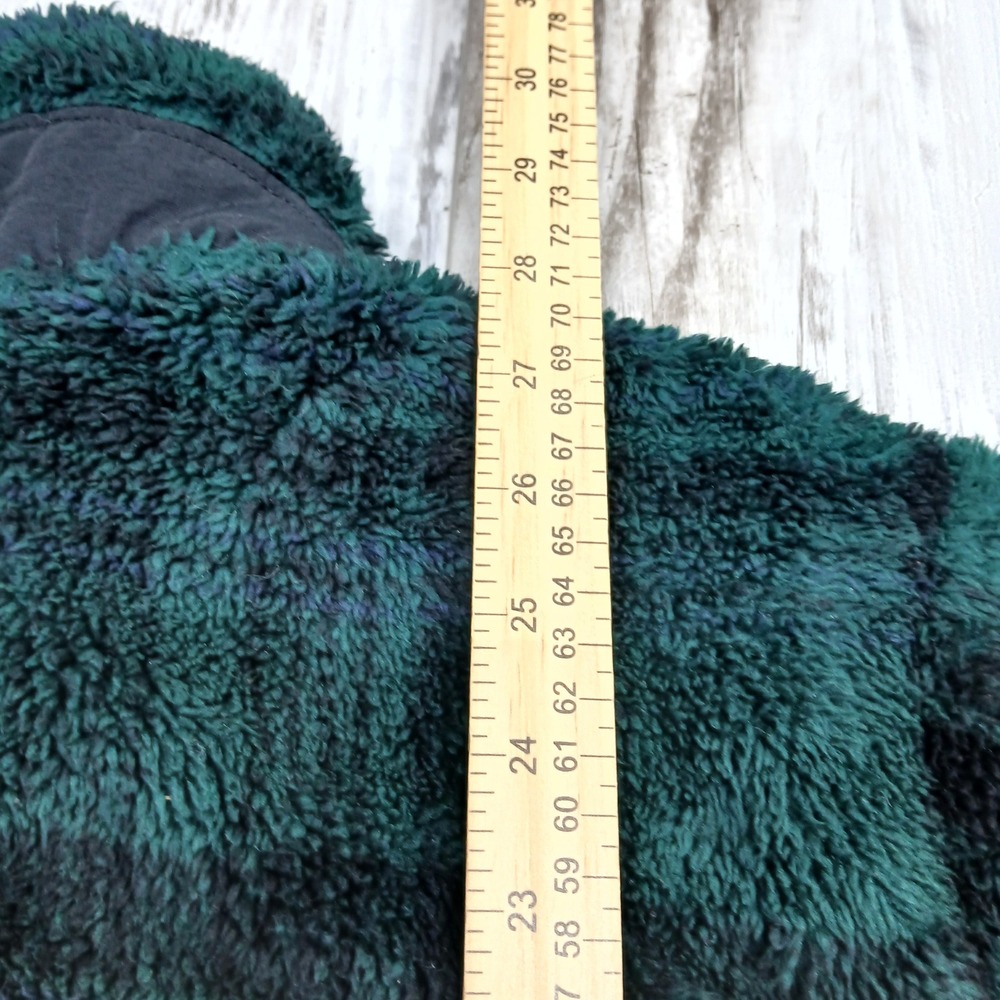 Eddie Bauer Mens XL Green Plaid Sherpa Fleece Snap‎ Pullover ELQ0089T - Picture 8 of 9